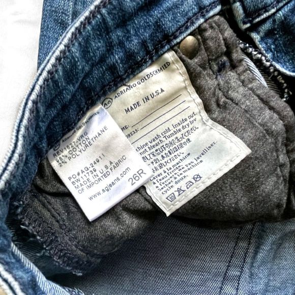 AG Adriano Goldschmied The Zip-Up Legging Skinny Ankle Mid Wash Jeans Sz 26 R - Picture 5 of 8